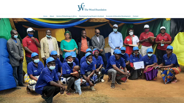 Screenshot of the The Wood Foundation Africa website