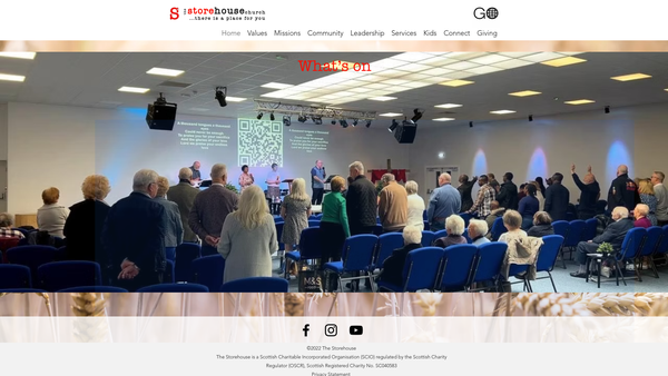 Screenshot of the The Storehouse website