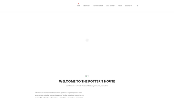 Screenshot of the The Redeemed Christian Church of God - The Potters House Parish website