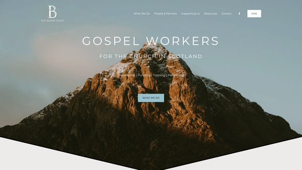 Screenshot of the The Bonar Trust website