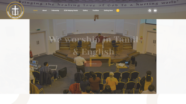 Screenshot of the Emmanuel Christian Ministries website