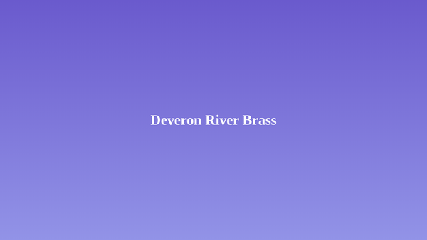 Screenshot of the Deveron River Brass website