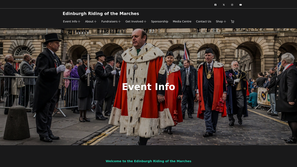 Screenshot of the Edinburgh March Riding Association website