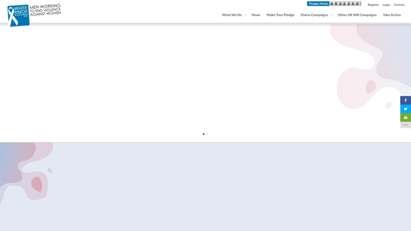 Screenshot of the White Ribbon Campaign Scotland website