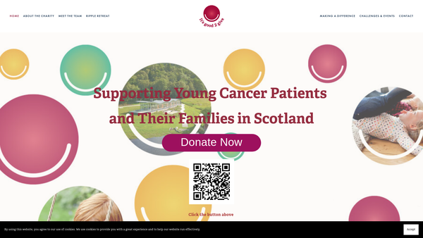 Screenshot of the It's Good 2 Give! website