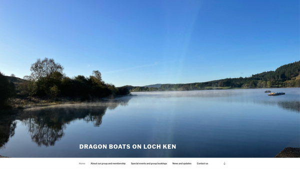 Screenshot of the Dragon Boats on Loch Ken website