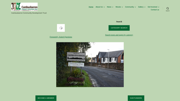 Screenshot of the Cambusbarron Community Development Trust website