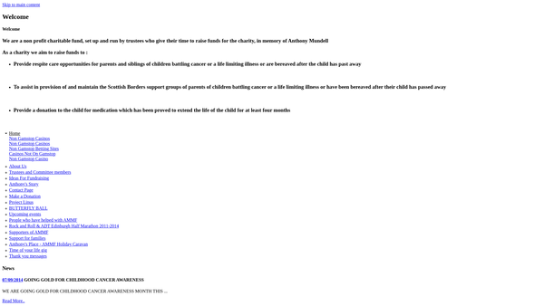Screenshot of the Anthony Mundell Memorial Fund website