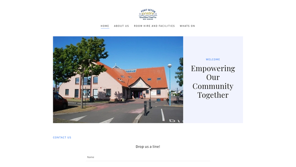 Screenshot of the Port Seton Centre Management Committee (SCIO) website
