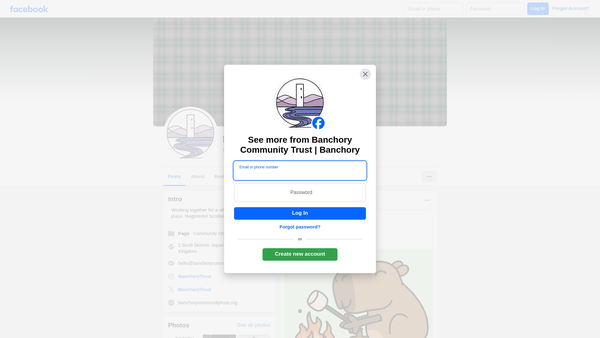 Screenshot of the Banchory Community Trust website