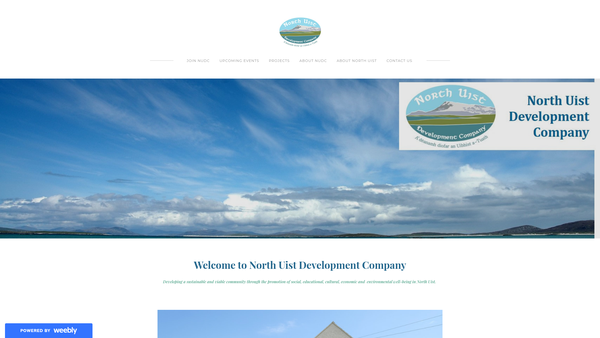 Screenshot of the North Uist Development Company website