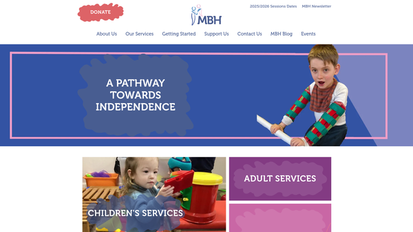 Screenshot of the Megan Baker House Ltd website