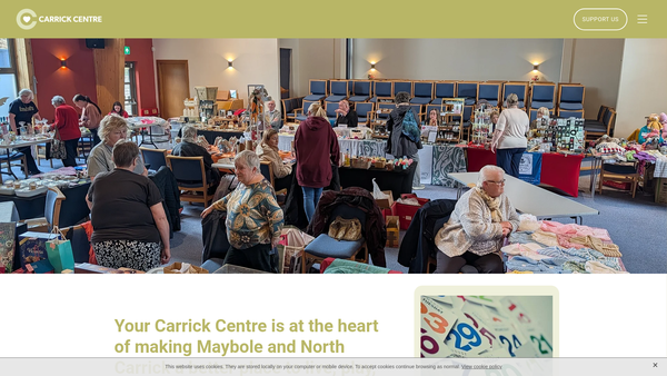 Screenshot of the The Carrick Centre website