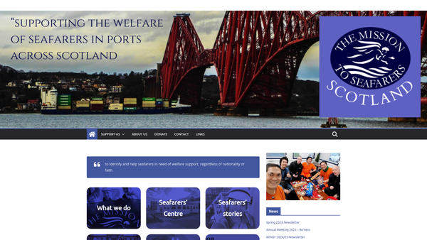 Screenshot of the The Mission to Seafarers Scotland Limited website