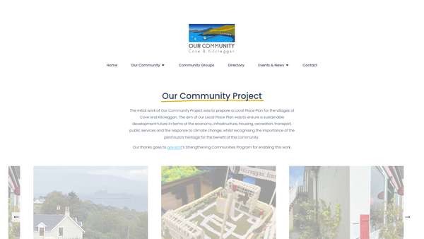 Screenshot of the Rosneath Peninsula West Community Development Trust website