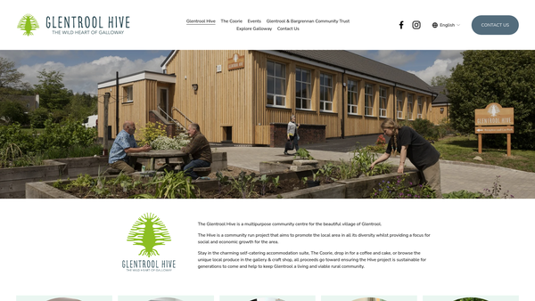 Screenshot of the Glentrool & Bargrennan Community Trust website