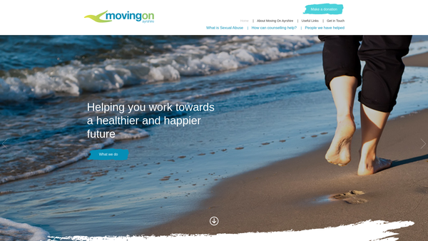 Screenshot of the Moving on Ayrshire website