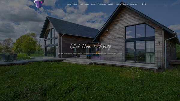 Screenshot of the Eilidh Brown Memorial Fund website
