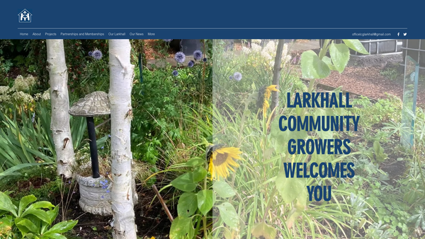 Screenshot of the Larkhall Community Growers website