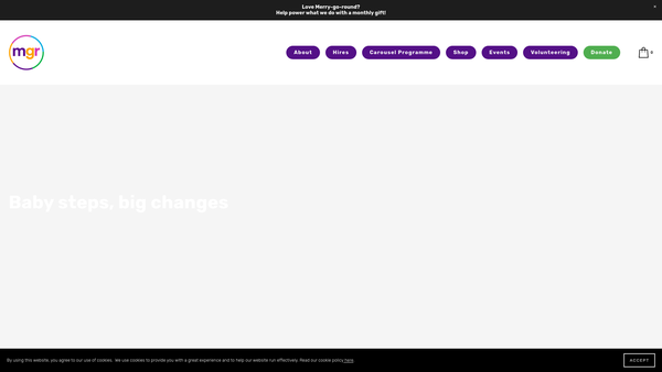 Screenshot of the Merry Go Round Glasgow website