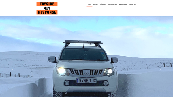 Screenshot of the Tayside 4X4 Response website