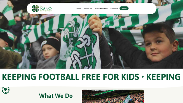 Screenshot of the The Kano Foundation website