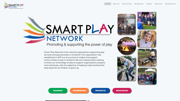 Screenshot of the Smart Play Network website