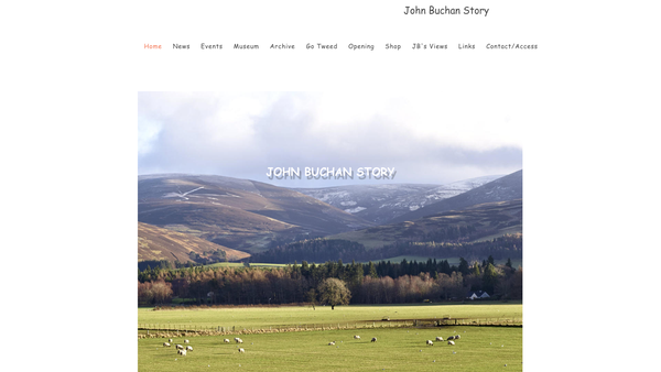 Screenshot of the John Buchan Heritage Museum Trust website