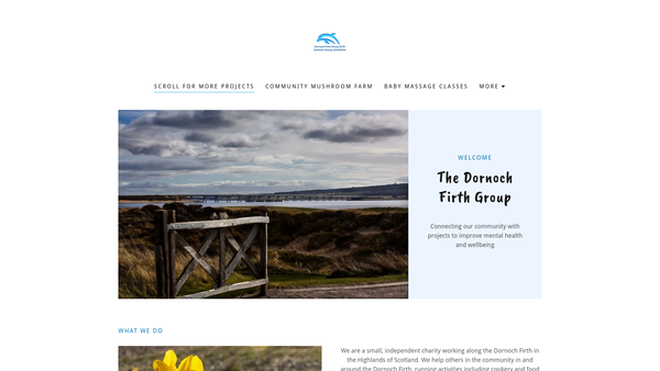 Screenshot of the Dornoch Firth Group SCIO website