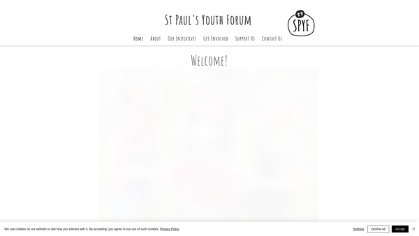 Screenshot of the St Paul's Youth Forum SCIO website