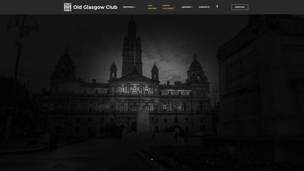 Screenshot of the Old Glasgow Club website