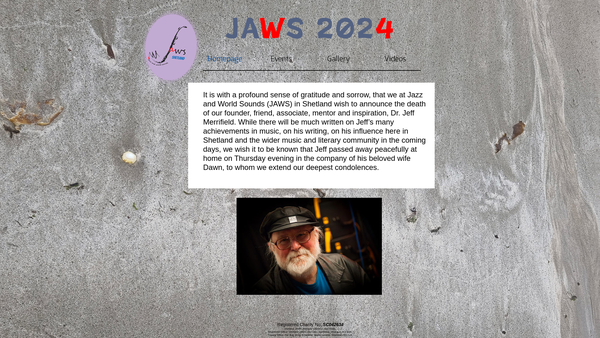Screenshot of the Shetland JAWS website