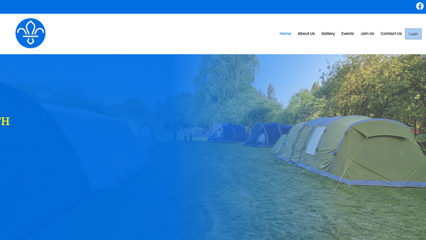 Screenshot of the 74th Perthshire Scout Group website