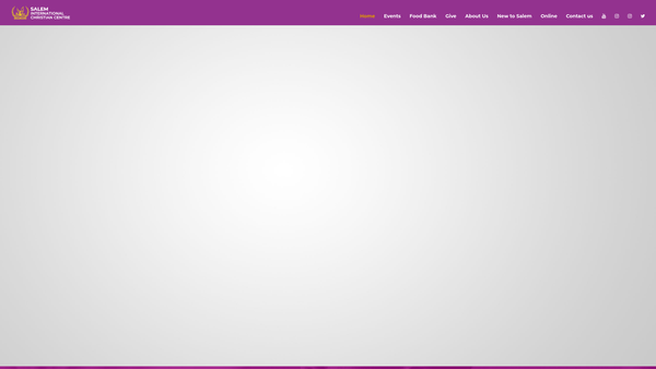 Screenshot of the Salem International Christian Centre website