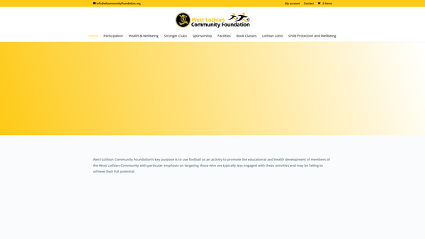 Screenshot of the West Lothian Community Foundation Limited website