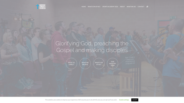 Screenshot of the Niddrie Community Church website