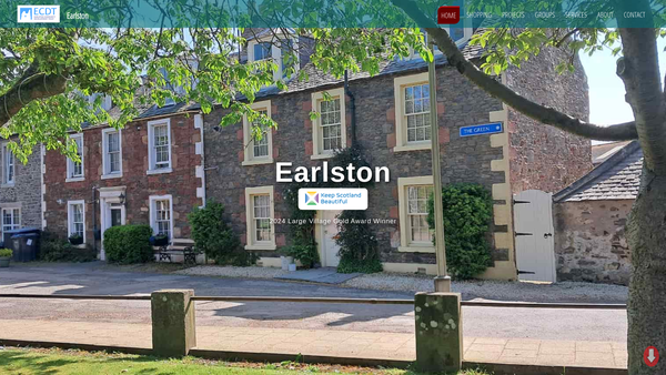 Screenshot of the Earlston Community Development Trust website
