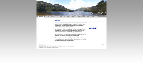 Screenshot of the Gateway Scotland website