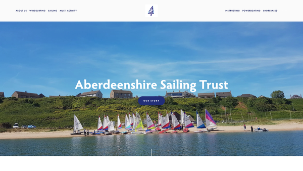 Screenshot of the Aberdeenshire Sailing Trust (SCIO) website