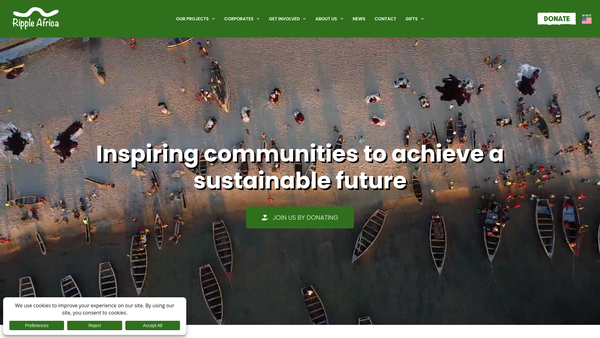Screenshot of the Ripple Africa website