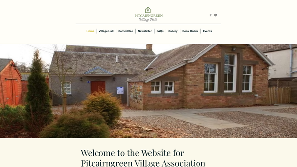 Screenshot of the Pitcairngreen Village Association website
