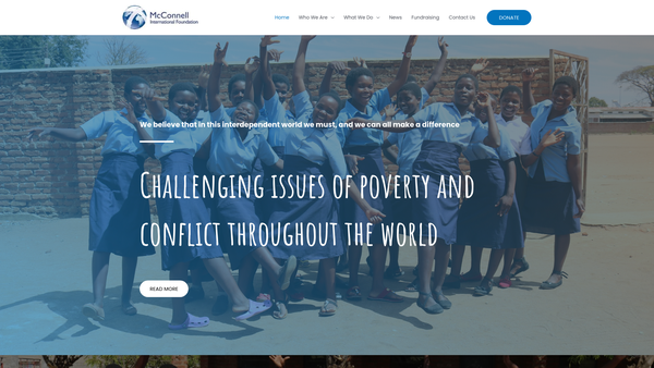Screenshot of the McConnell International Foundation website