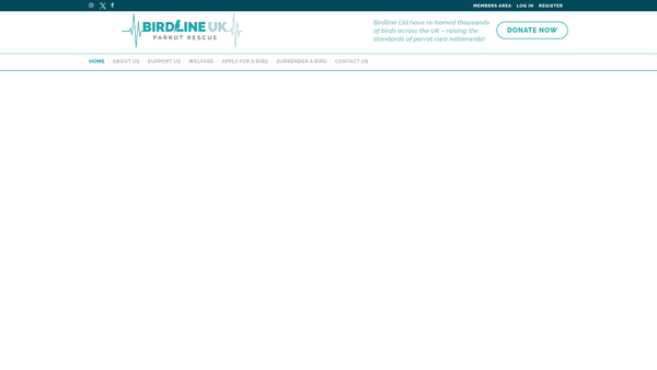 Screenshot of the Birdline UK Ltd website