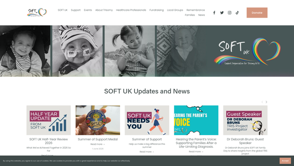 Screenshot of the Soft UK website