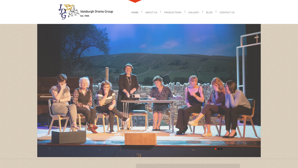 Screenshot of the Islesburgh Drama Group website