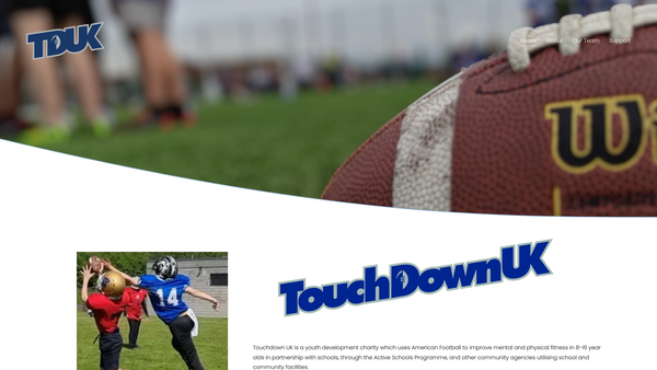 Screenshot of the Tduk website