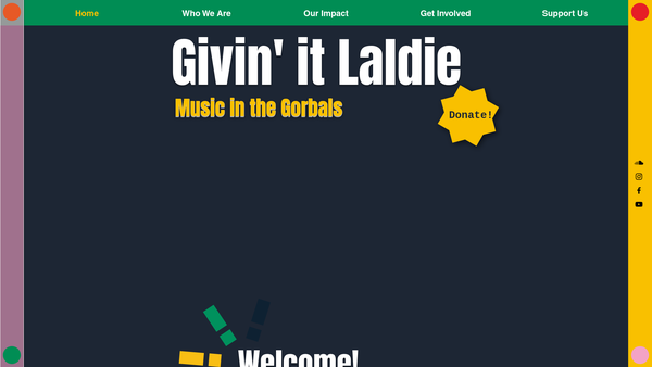 Screenshot of the Givin' it Laldie website