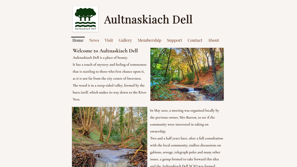 Screenshot of the Aultnaskiach Dell SCIO website