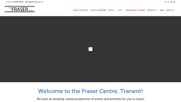 Screenshot of the The Fraser Centre Community Trust website