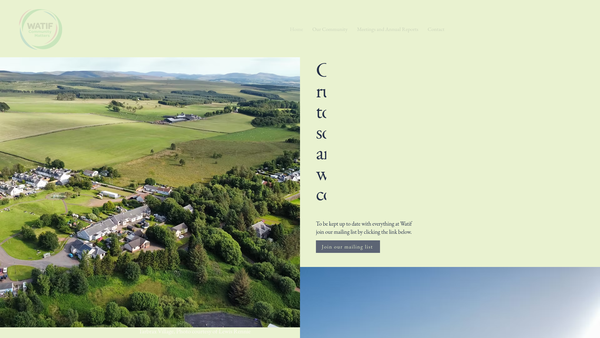 Screenshot of the Woolfords, Auchengray and Tarbrax Improvement Foundation website